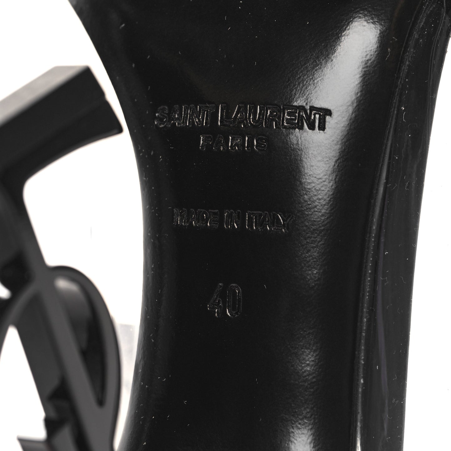 Patent Calfskin PVC Opyum 110 Pump 40 Black Transparent