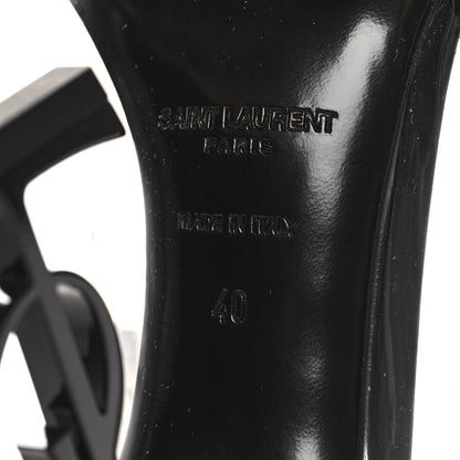 Saint Laurent Patent Calfskin PVC Opyum 110 Pump 40 Black Transparent 7 of 9
