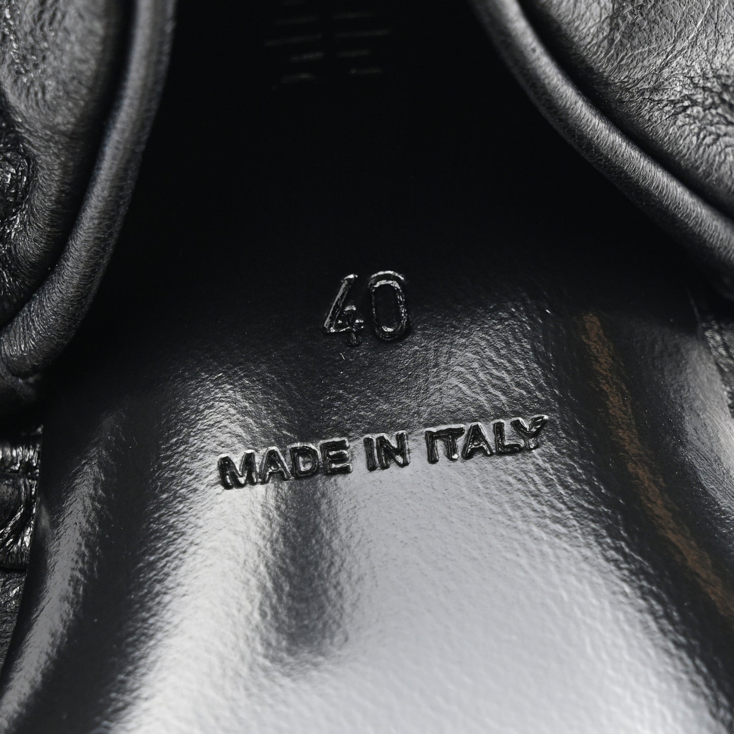 Lambskin Show Twist Mule Sandals 40 Black