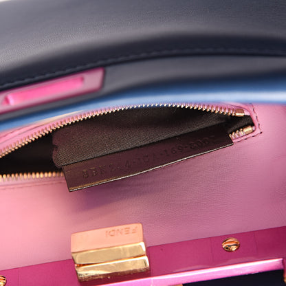 Fendi Nappa Colorblock Mini Peekaboo Iconic Satchel Iris Magenta Bubblegum 8 of 13