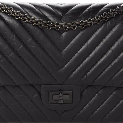 Chanel Aged Calfskin Chevron Quilted 2.55 Reissue 226 So Black 10 of 10