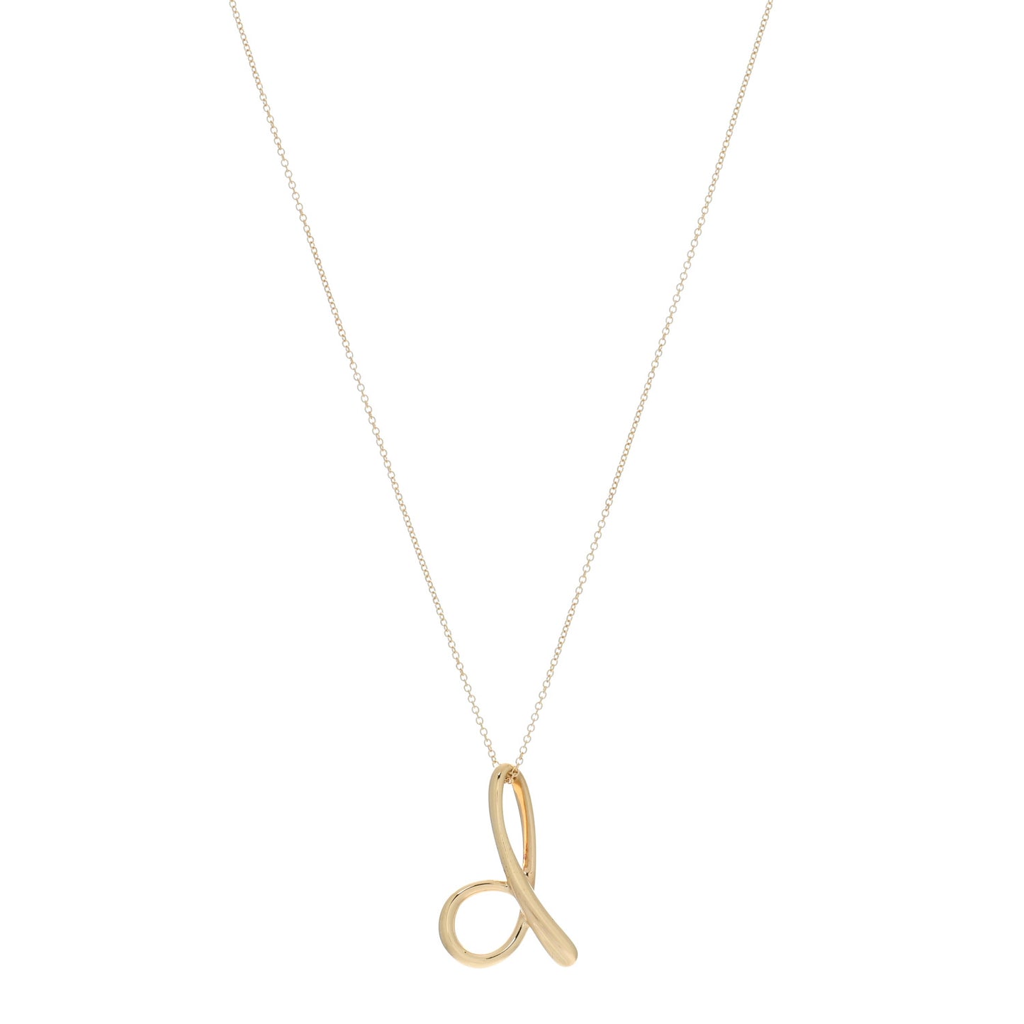 18K Yellow Gold Elsa Peretti Letter D Pendant Necklace