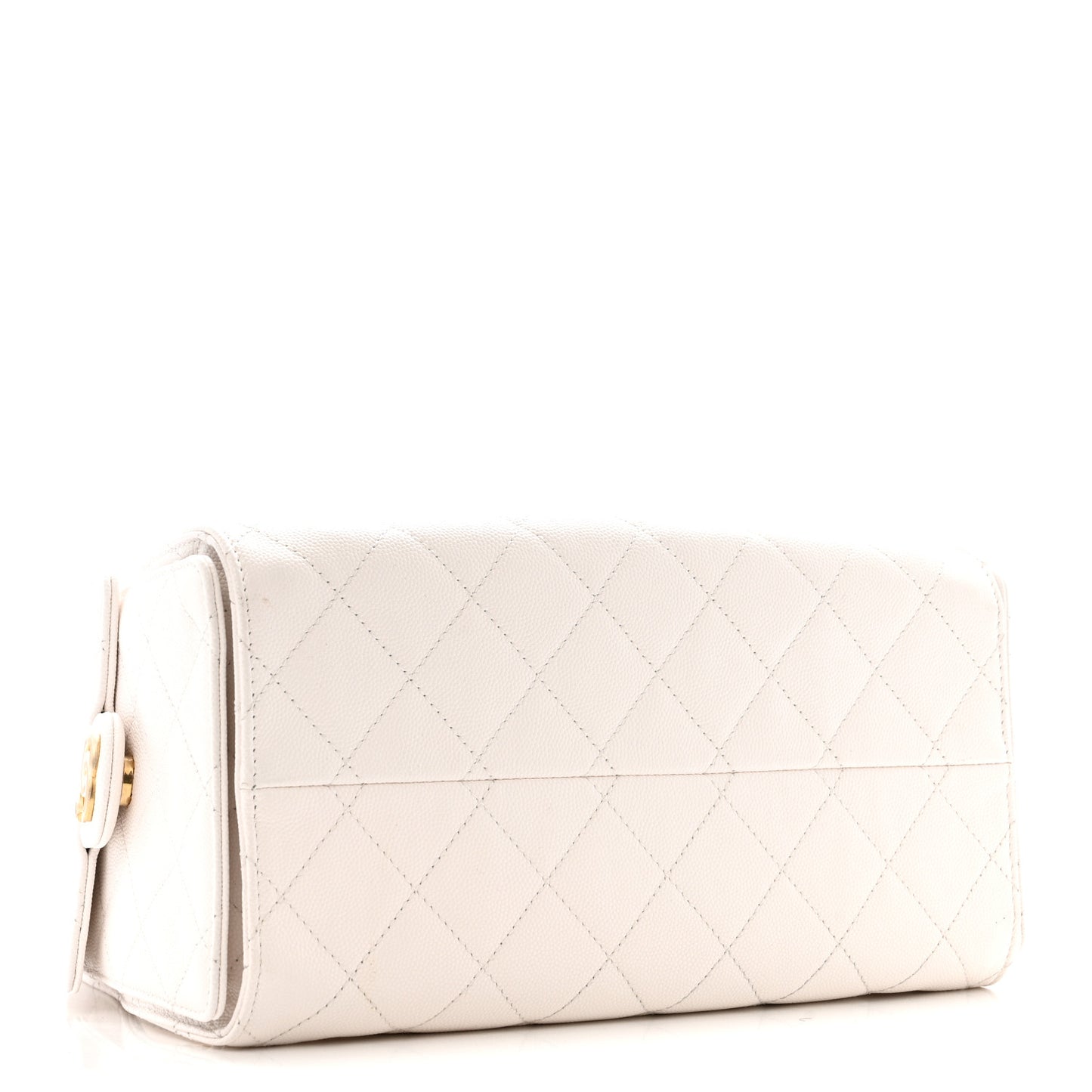 Caviar Quilted Small Chanel 25 Handbag White