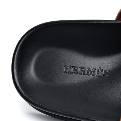 Hermes Calfskin Womens Chypre Sandals 35 Gold 6 of 6