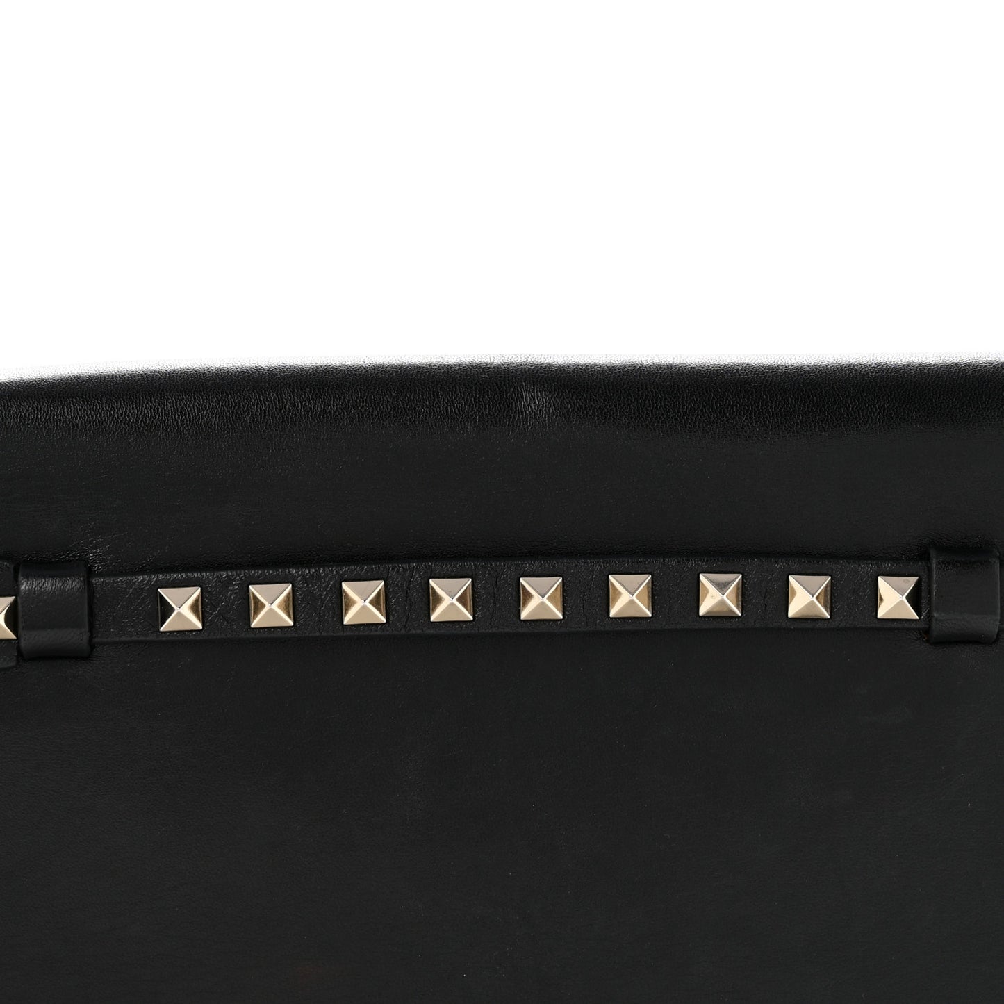 Nappa Rockstud Wristlet Clutch Black