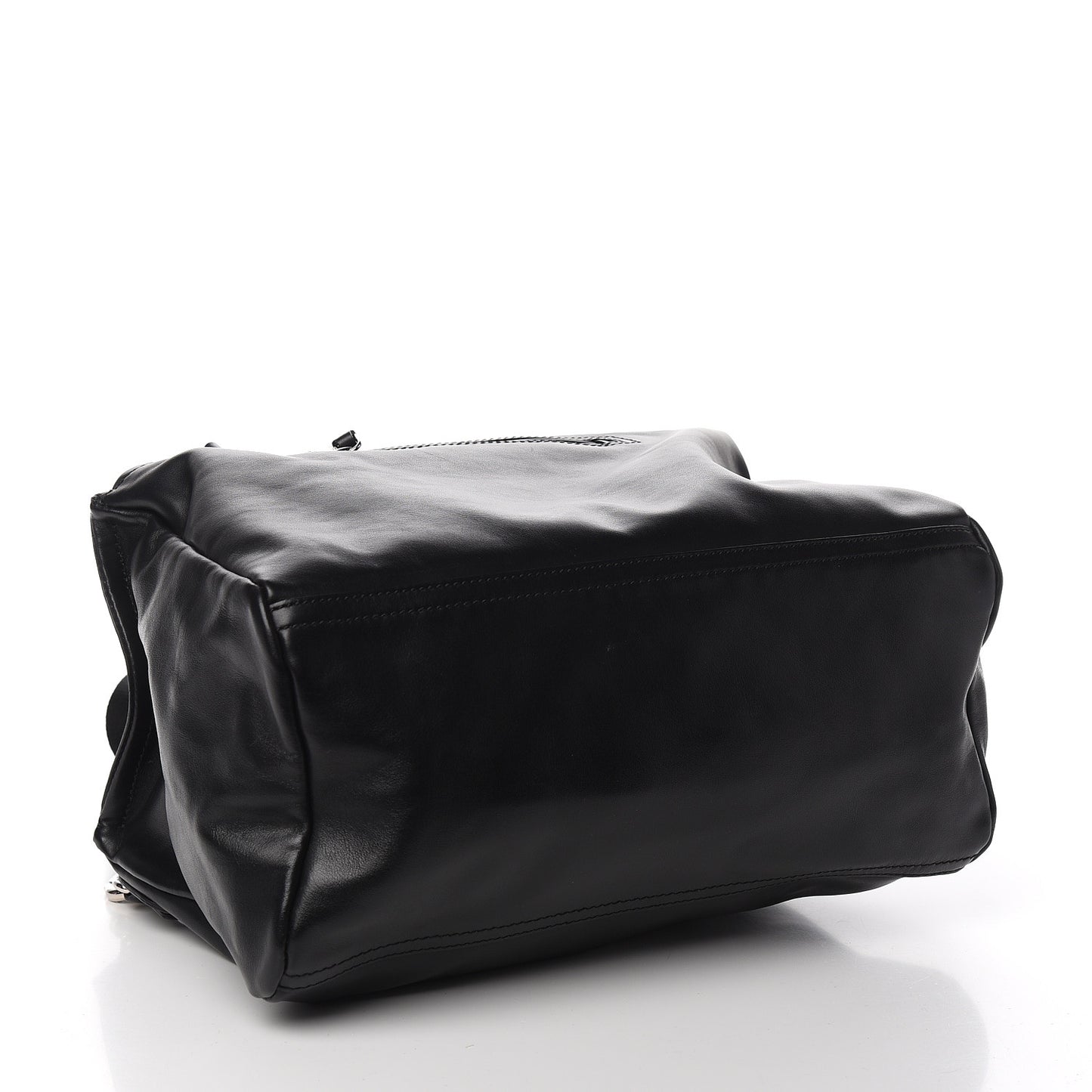 Calfskin Medium Pandora Logo Strap Black