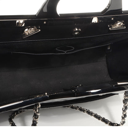 Chanel Glazed Calfskin Large CC Delivery Tote Black 5 of 8