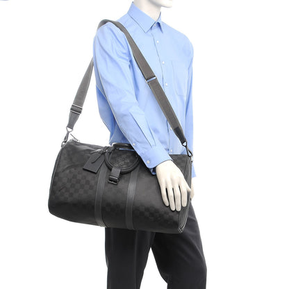 Louis Vuitton Damier Carbone Keepall Bandouliere 45 2 of 13