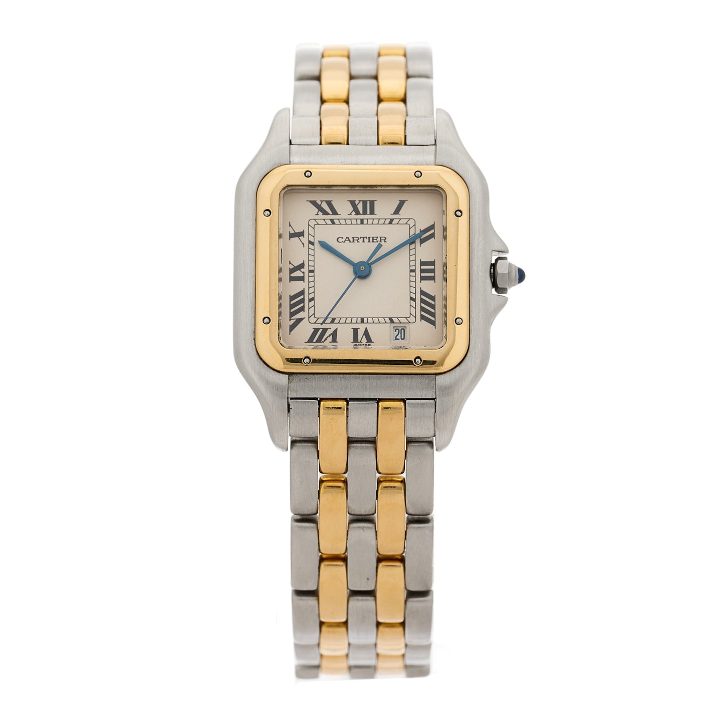 Stainless Steel 18K Yellow Gold 27mm Panthere Quartz Watch