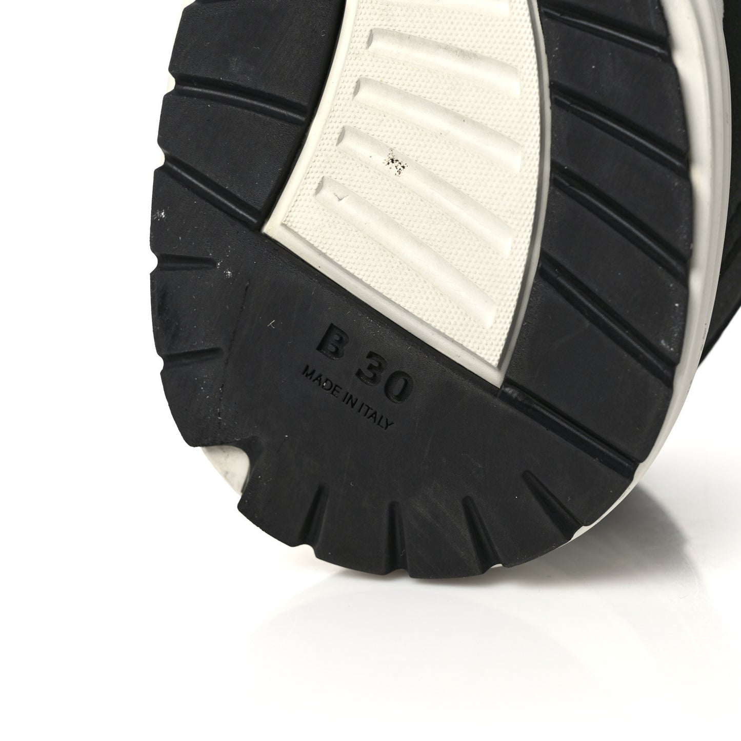 Technical Mesh Calfskin Mens B30 Sneakers 42 Black White