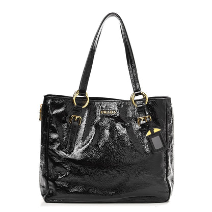 Prada Vernice Naplak Zipper Tote Black 1 of 8