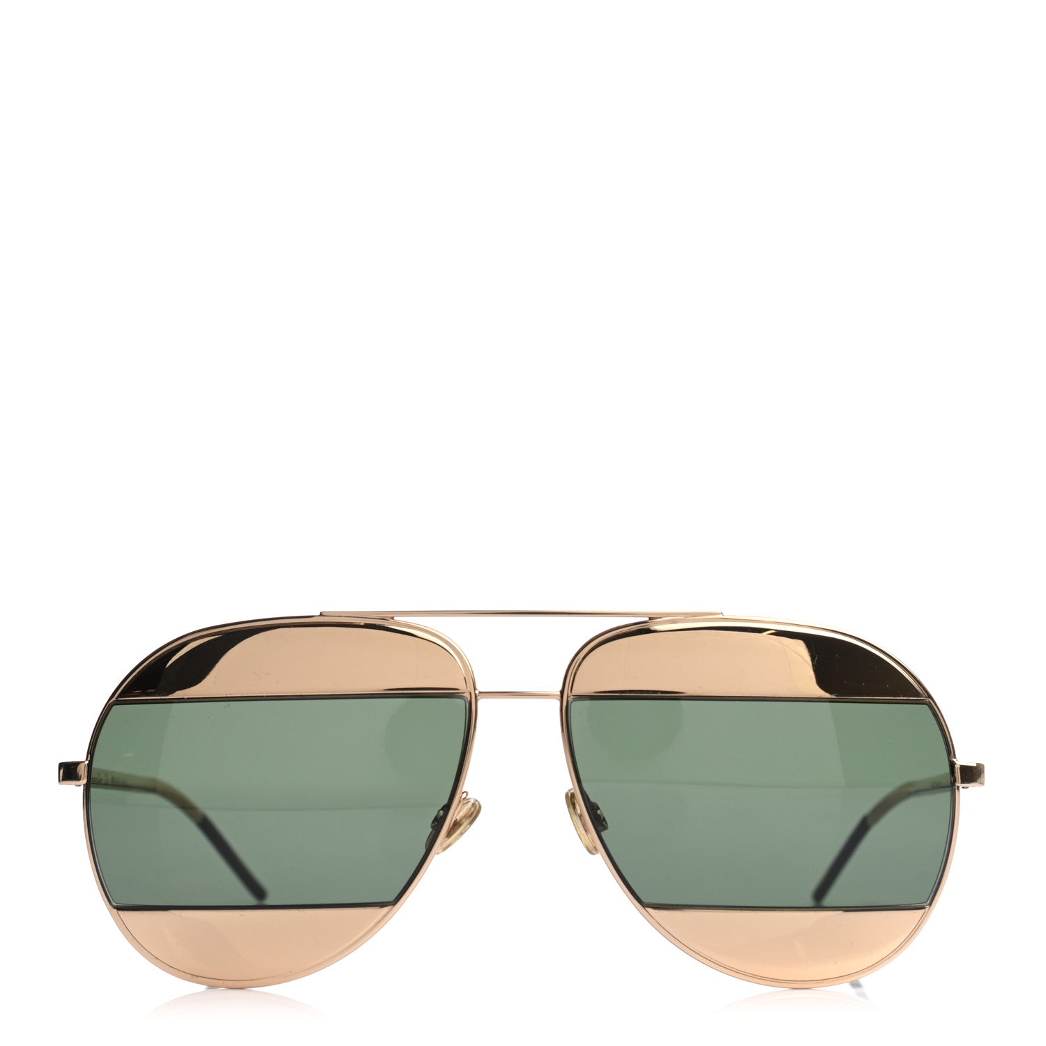 Christian Dior Split 1 Aviator Sunglasses Gold 2 of 6