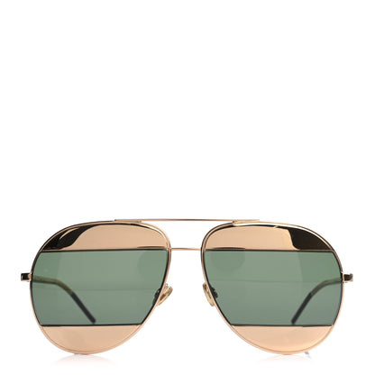Christian Dior Split 1 Aviator Sunglasses Gold 2 of 6