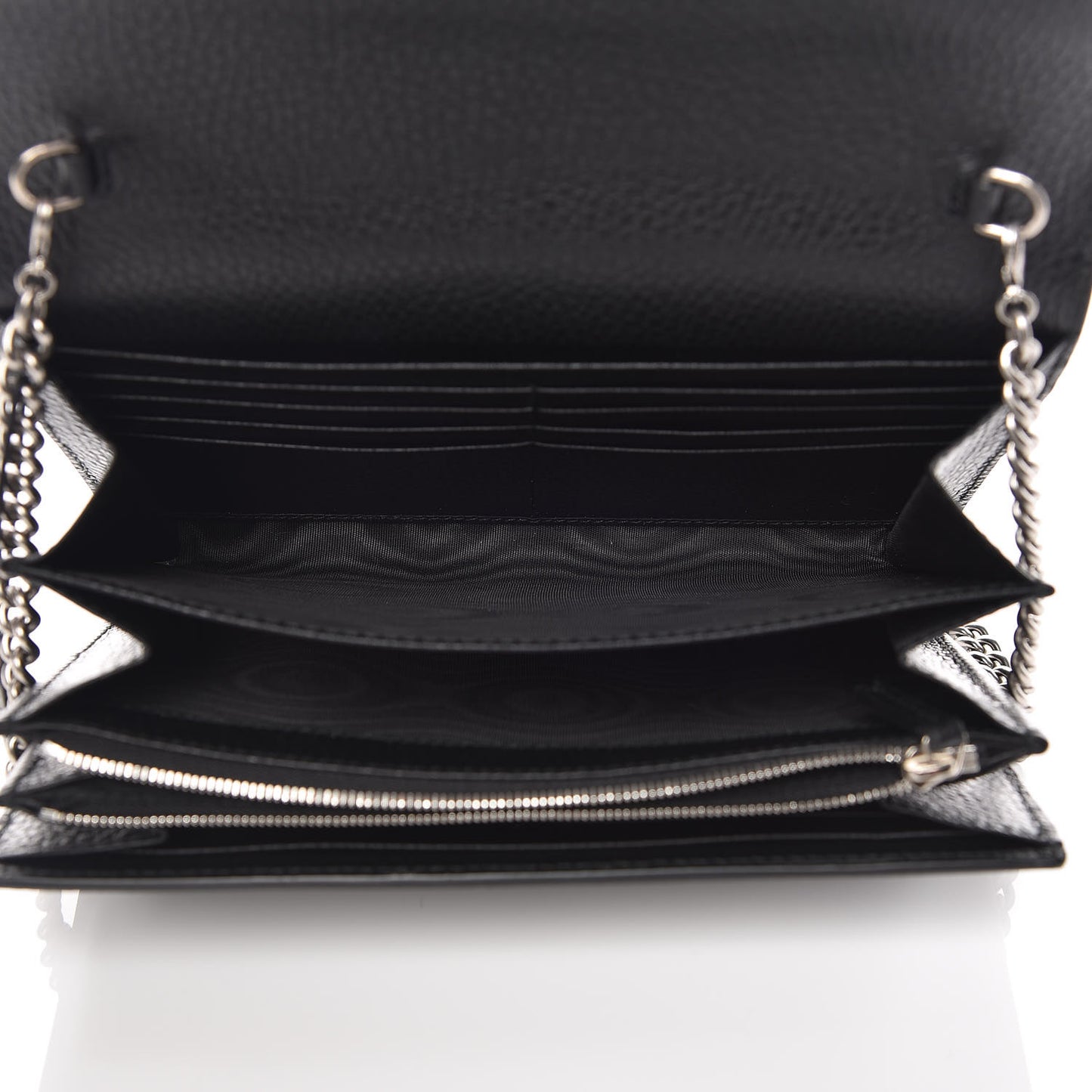 Calfskin Mini Dionysus Chain Wallet Black