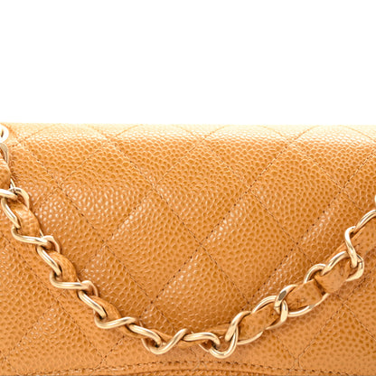Chanel Caviar Quilted Small Double Flap Yellow 8 of 10