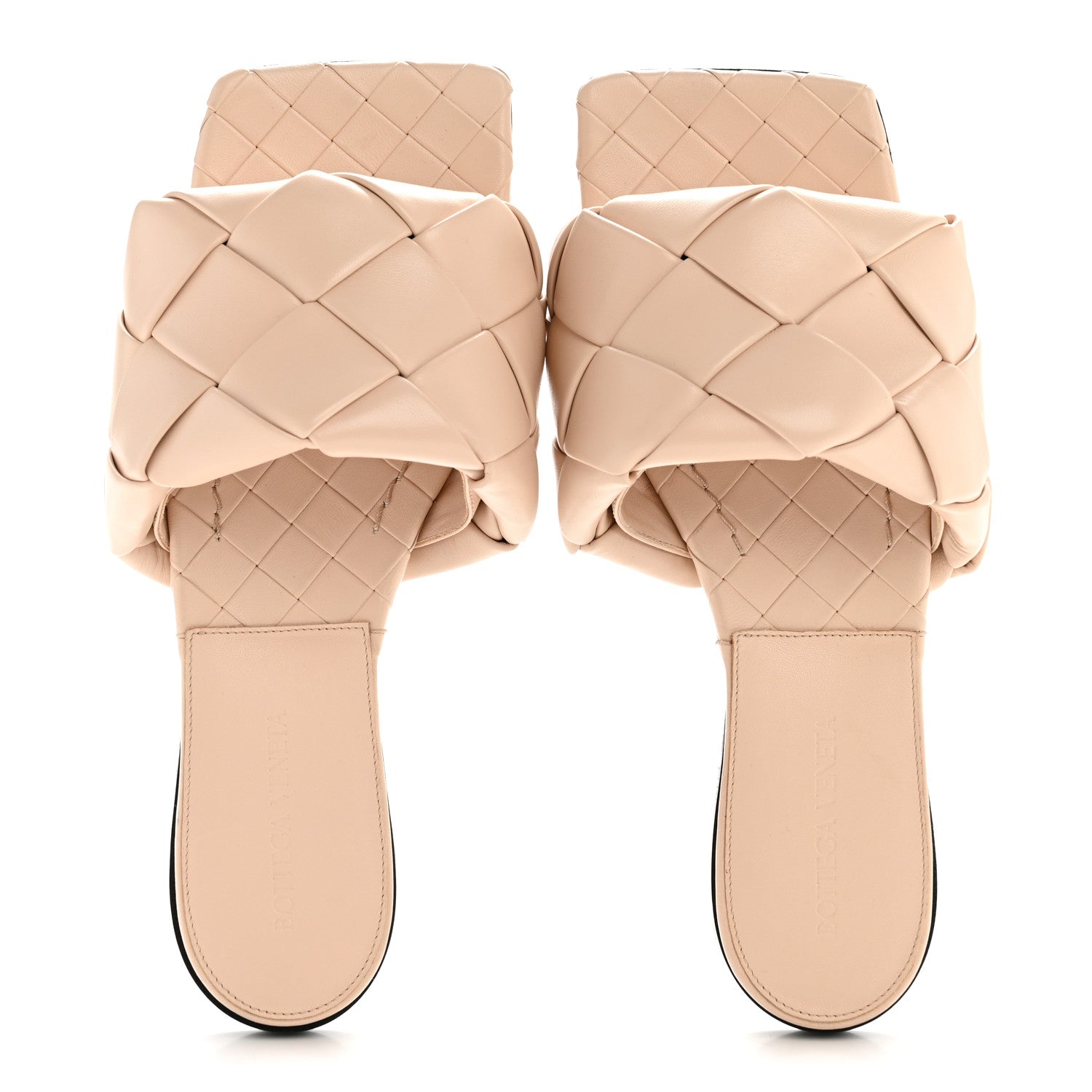 Bottega Veneta Nappa Maxi Intrecciato Lido Flat Sandals 38 Bandage