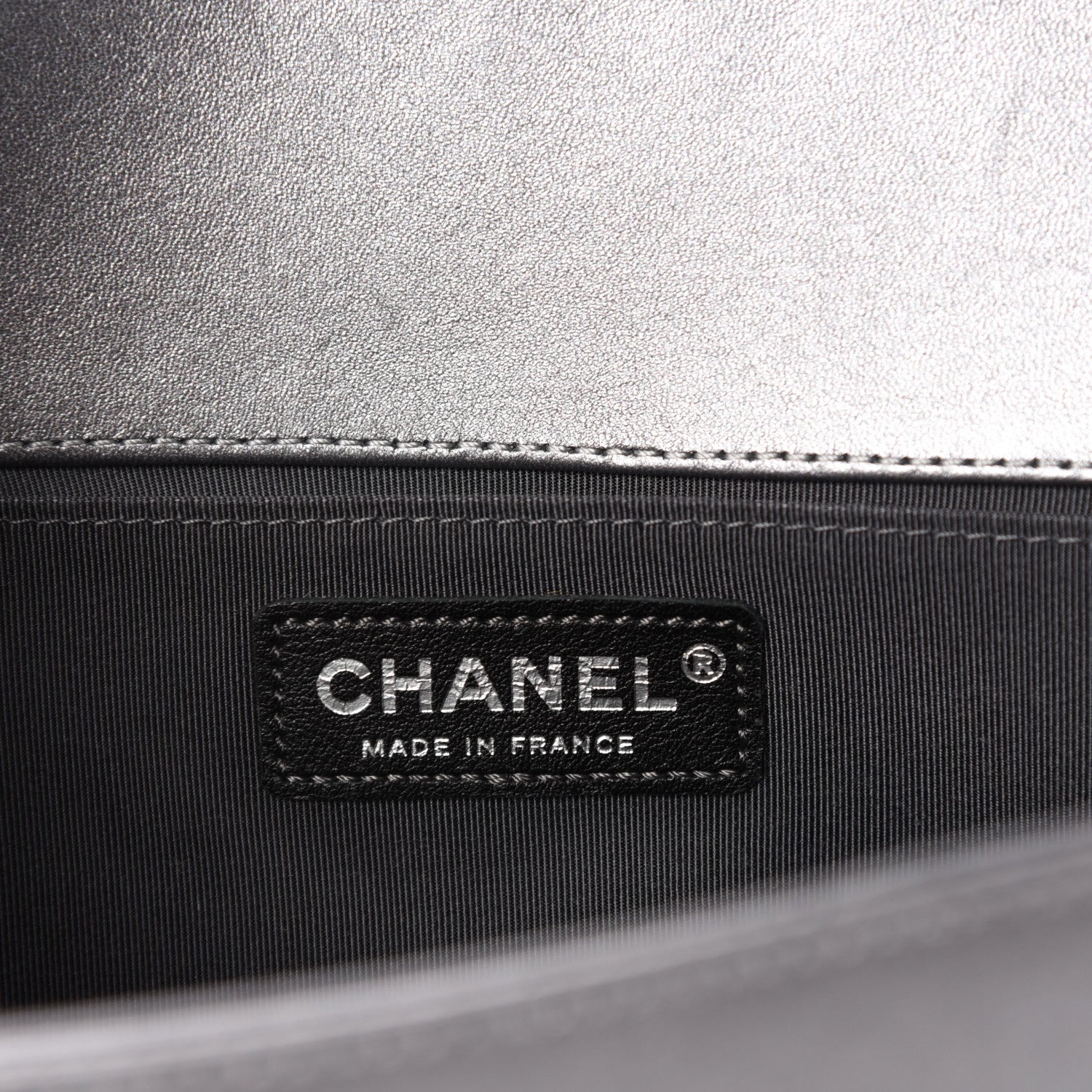 Chanel Tweed Metallic Lambskin Medium Boy Flap Silver 11 of 14