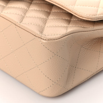 Chanel Caviar Quilted Medium Double Flap Beige Clair 9 of 10