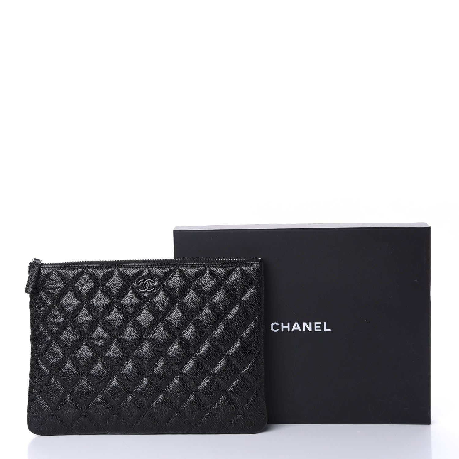 Chanel Caviar Quilted Medium Cosmetic Case Black 10 of 10