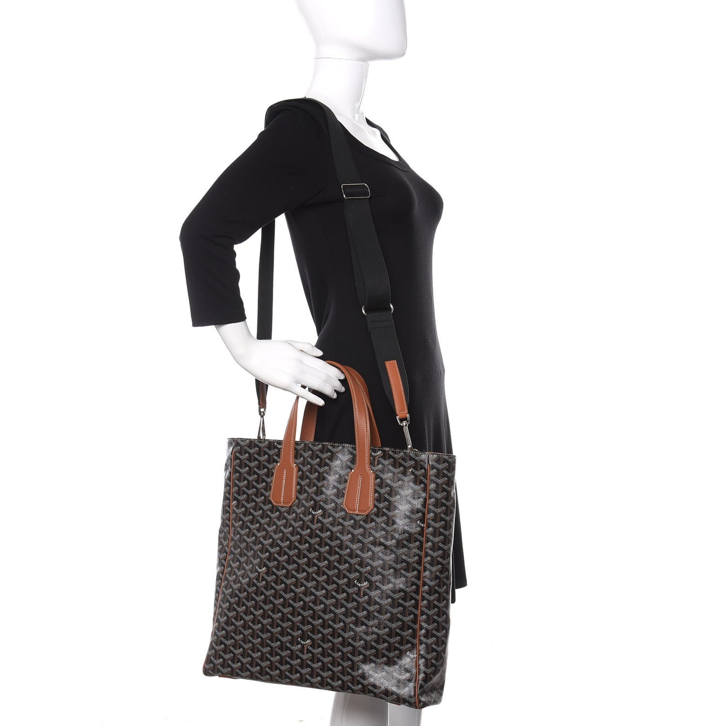 Goyardine Voltaire III Tote Black Gold
