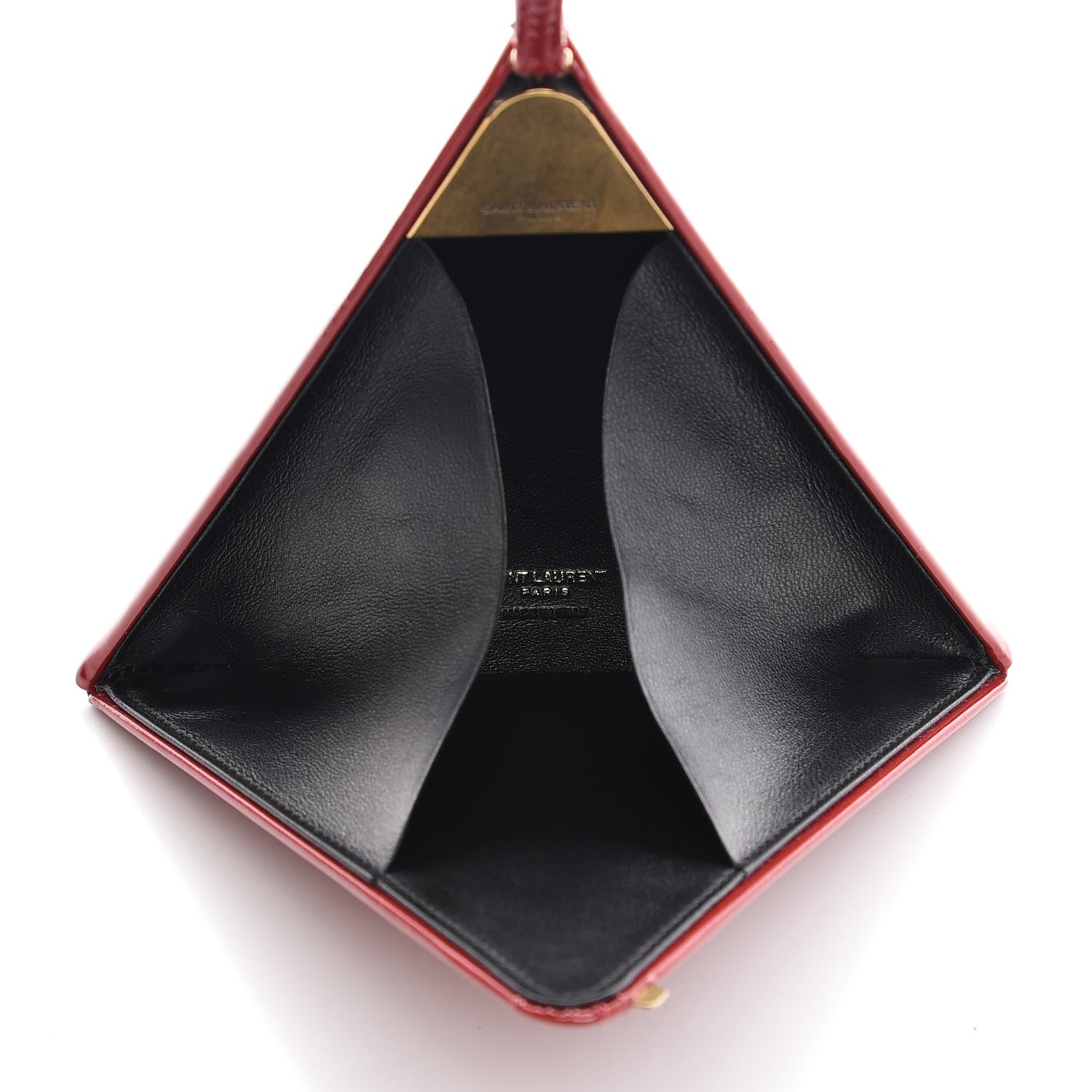 Saint Laurent Patent Pyramid Clutch Rouge 9 of 9
