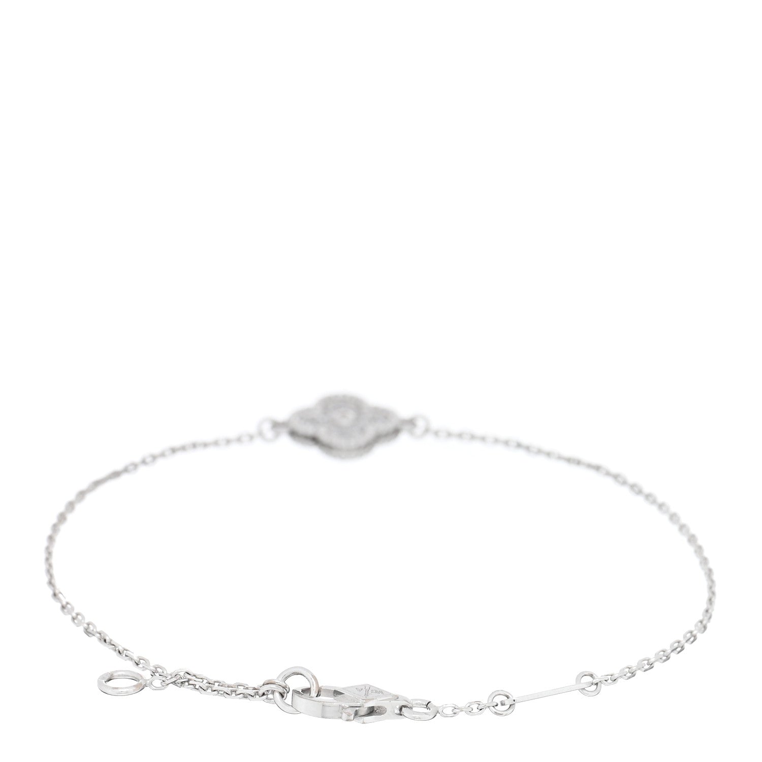 Van Cleef & Arpels 18K White Gold Diamond Sweet Alhambra Bracelet 2 of 4