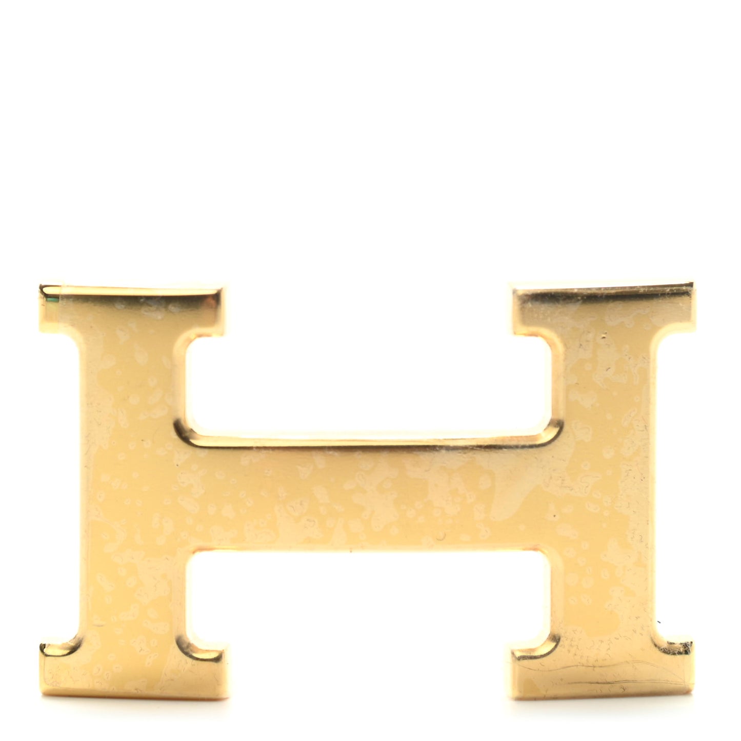 Polished 32mm H Belt Buckle Gold