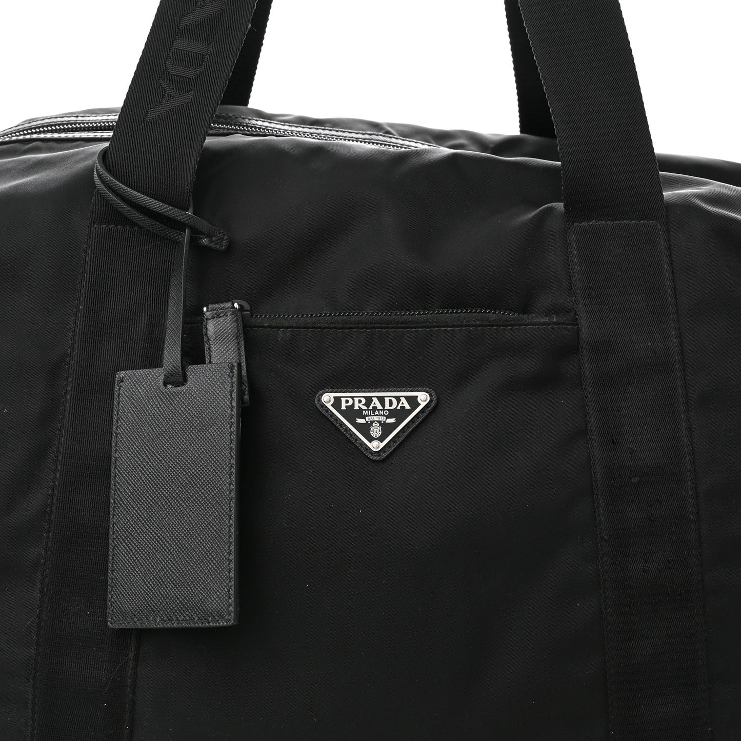 Tessuto Nylon Saffiano Carry On Travel Bag Black