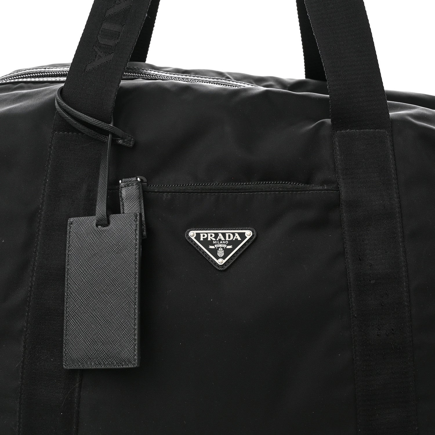 Prada Tessuto Nylon Saffiano Carry On Travel Bag Black 7 of 12