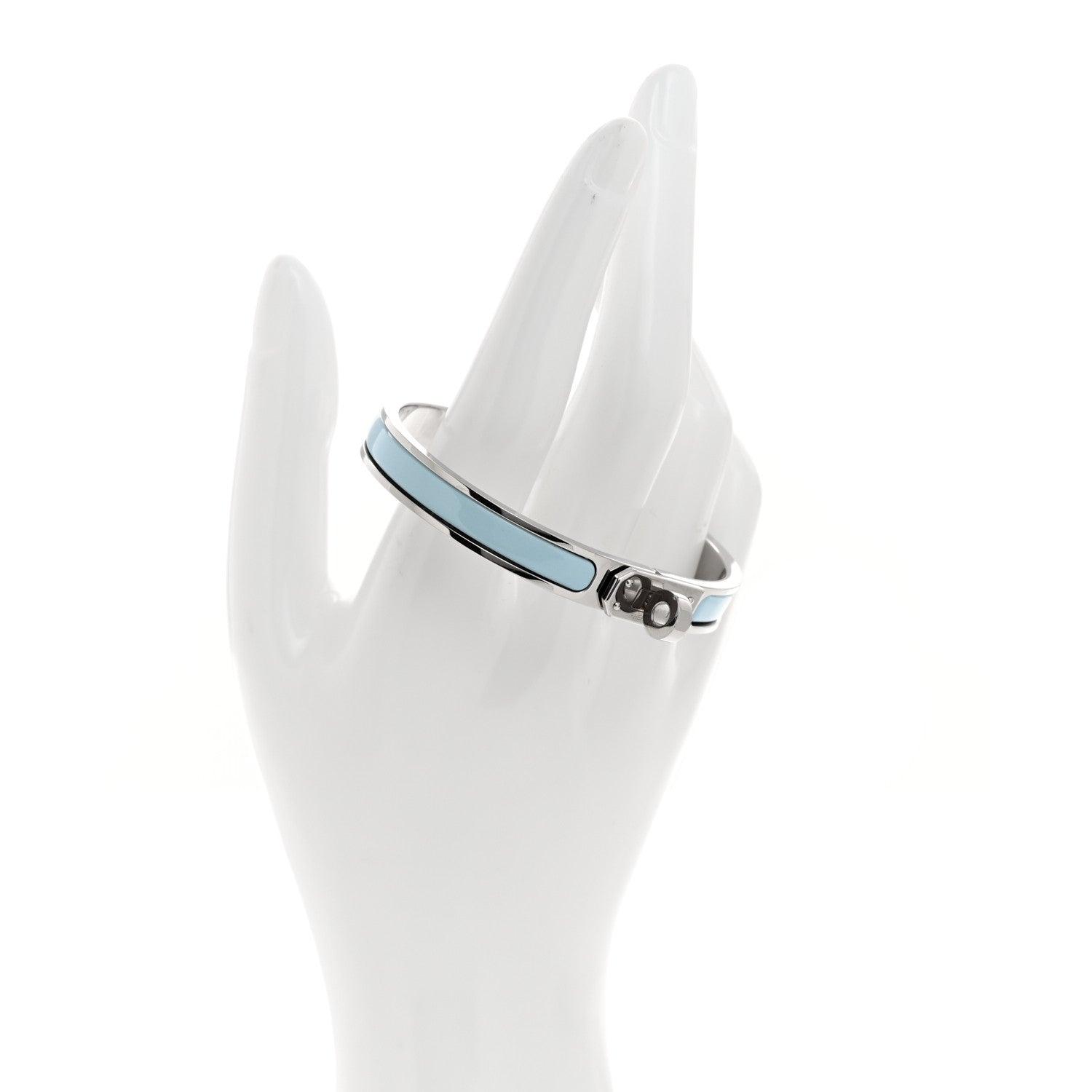 Hermes Enamel Mini Clic Kelly Bracelet GM Bleu Polaire 2 of 6