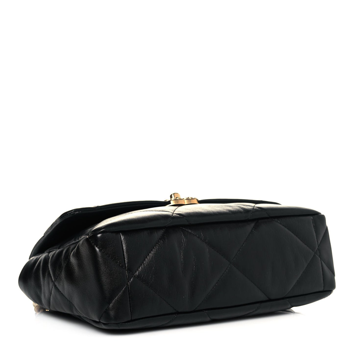 Lambskin Quilted Large Chanel 19 Flap Black
