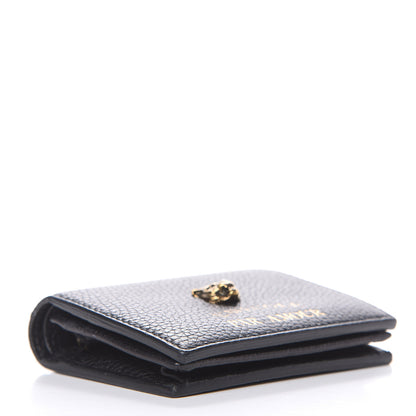Gucci Pebbled Calfskin Animalier Tiger Card Case Black 4 of 7