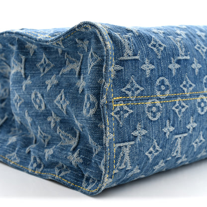 Louis Vuitton Monogram Denim Onthego MM Blue 8 of 9