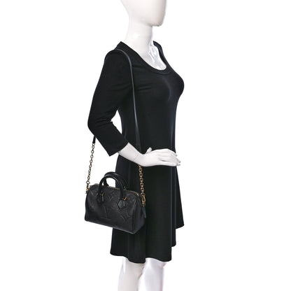 Louis Vuitton Empreinte Monogram Giant Speedy Bandouliere 20 Black 2 of 9