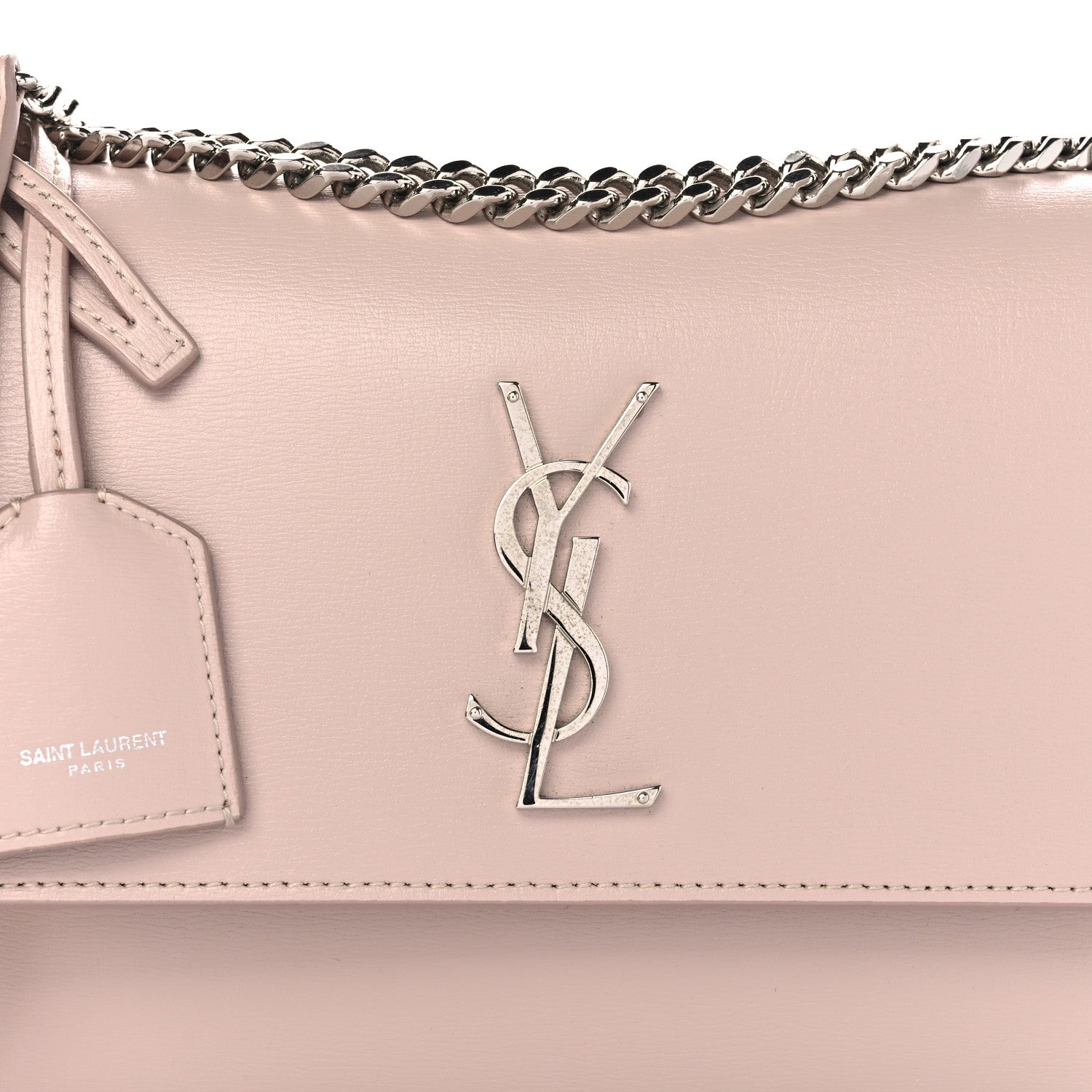 Saint Laurent Calfskin Medium Monogram Sunset Marble Pink 9 of 11