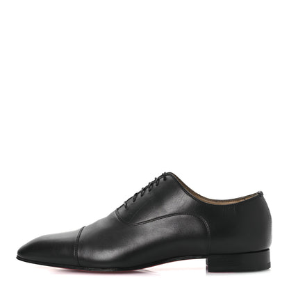 Christian Louboutin Calfskin Mens Greggo Flat Oxfords 45.5 Black 1 of 10
