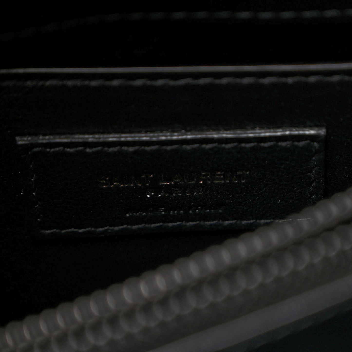 Calfskin Y Quilted Monogram Monochrome Small Loulou Chain Satchel  Black