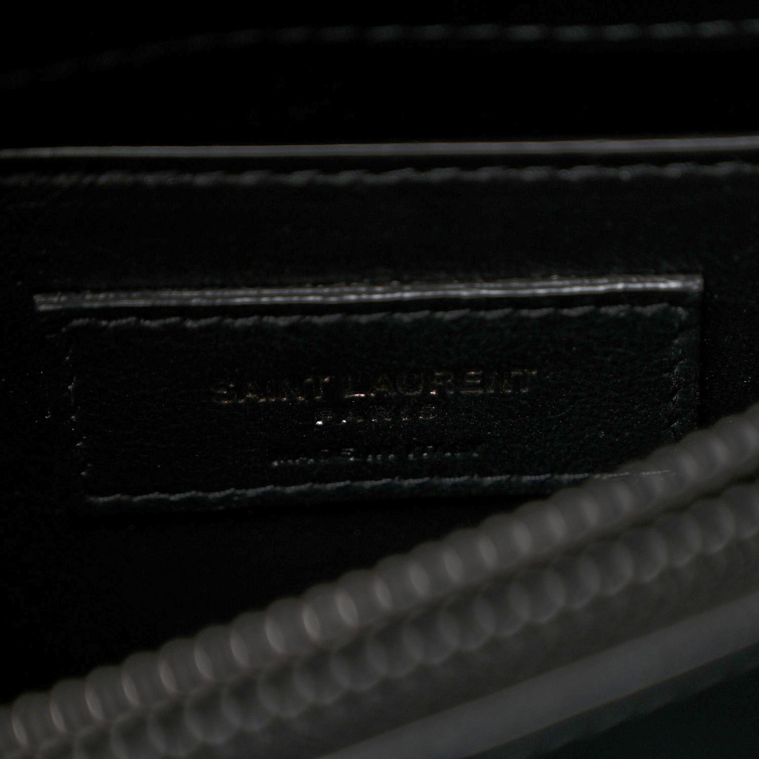 Saint Laurent Calfskin Y Quilted Monogram Monochrome Small Loulou Chain Satchel  Black 6 of 9