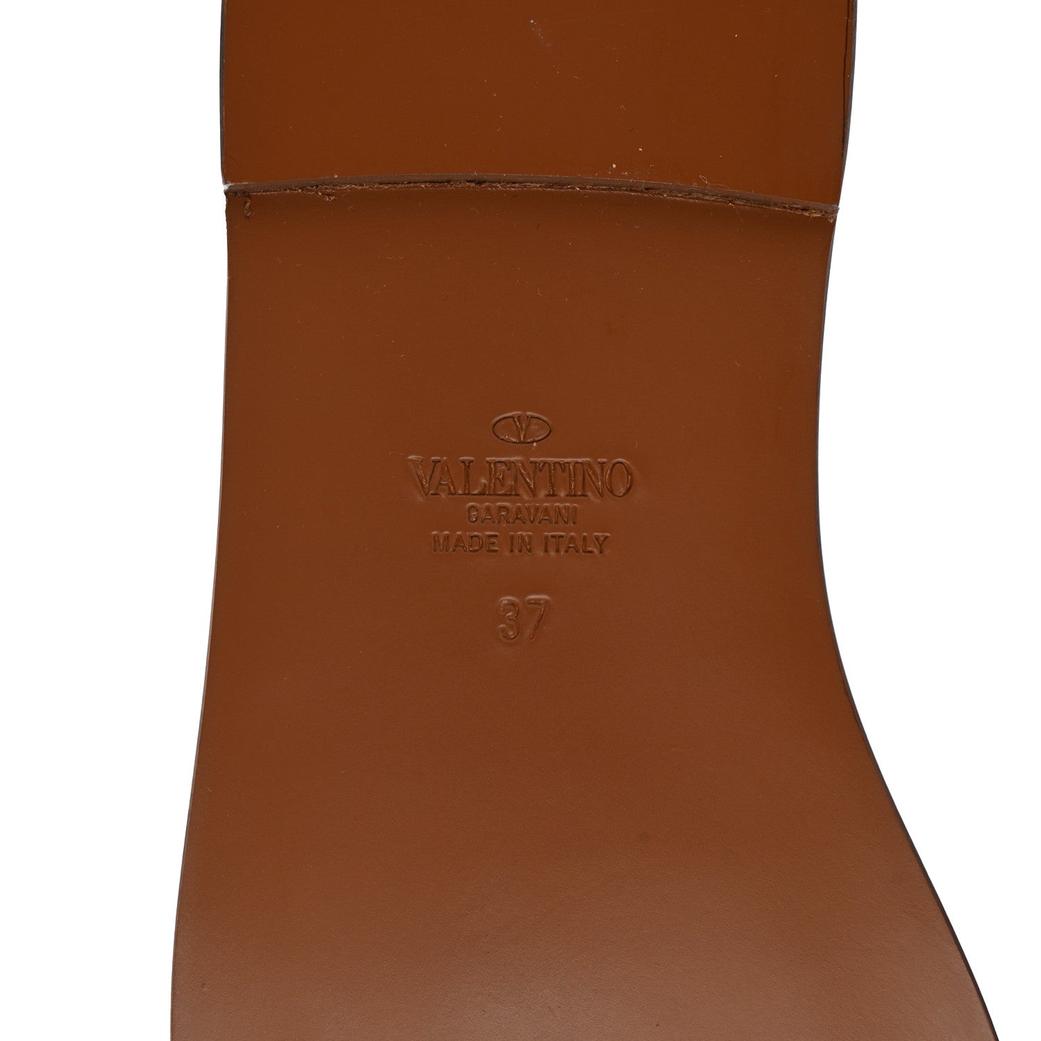 Valentino Garavani PVC Transparent Vlogo Flat Slide Sandals 37 Brown 6 of 14