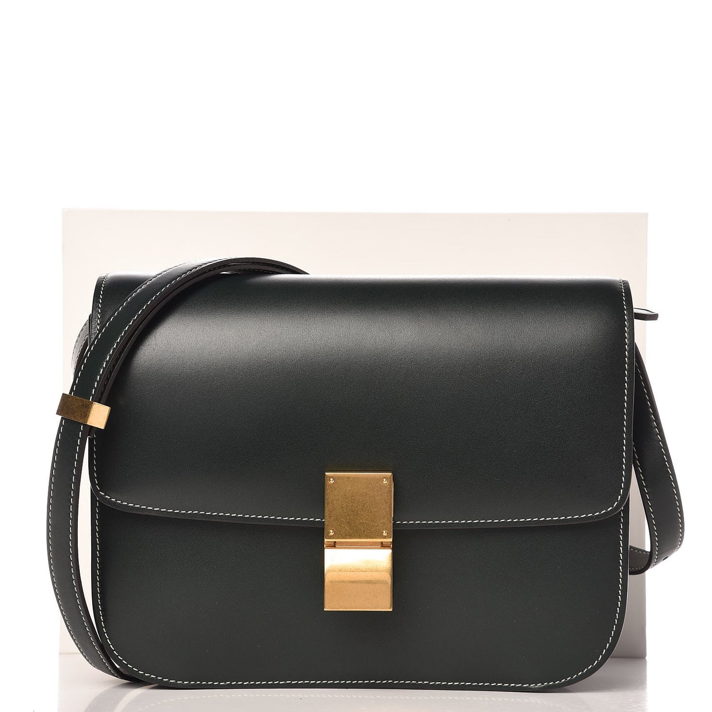 Box Calfskin Medium Classic Box Flap Bag Amazone