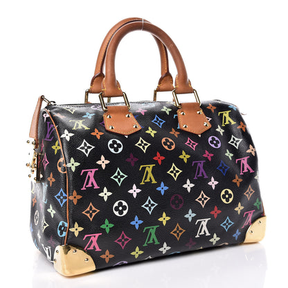 Louis Vuitton Monogram Multicolor Speedy 30 Black 3 of 25