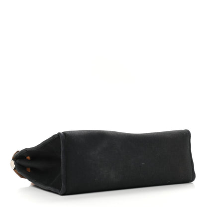 Hermes Toile Vache Calfskin Herbag PM 30 Black Natural 6 of 21