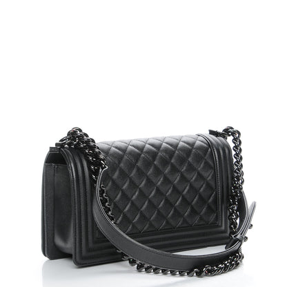 Chanel Caviar Quilted Medium Boy Flap So Black 3 of 8