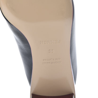 Hermes Calfskin Reveuse Mules 38 Black 6 of 12