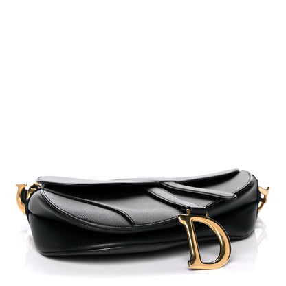 Christian Dior Calfskin Saddle Bag Black 4 of 13