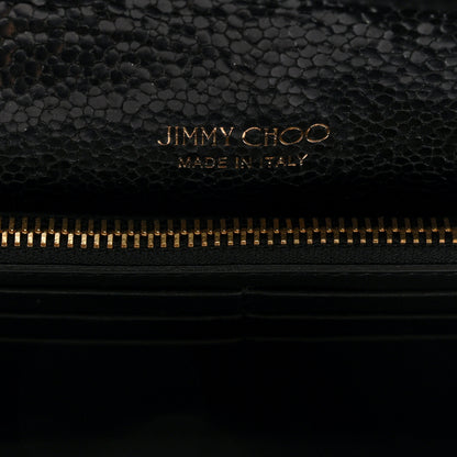 Jimmy Choo Canvas Glitter Milla Wallet on Chain Black 6 of 9