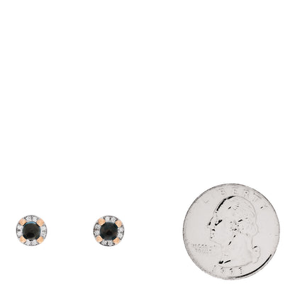 Pomellato 18K Rose Gold Diamond Blue Topaz M'Ama Non M'Ama Earrings 2 of 4