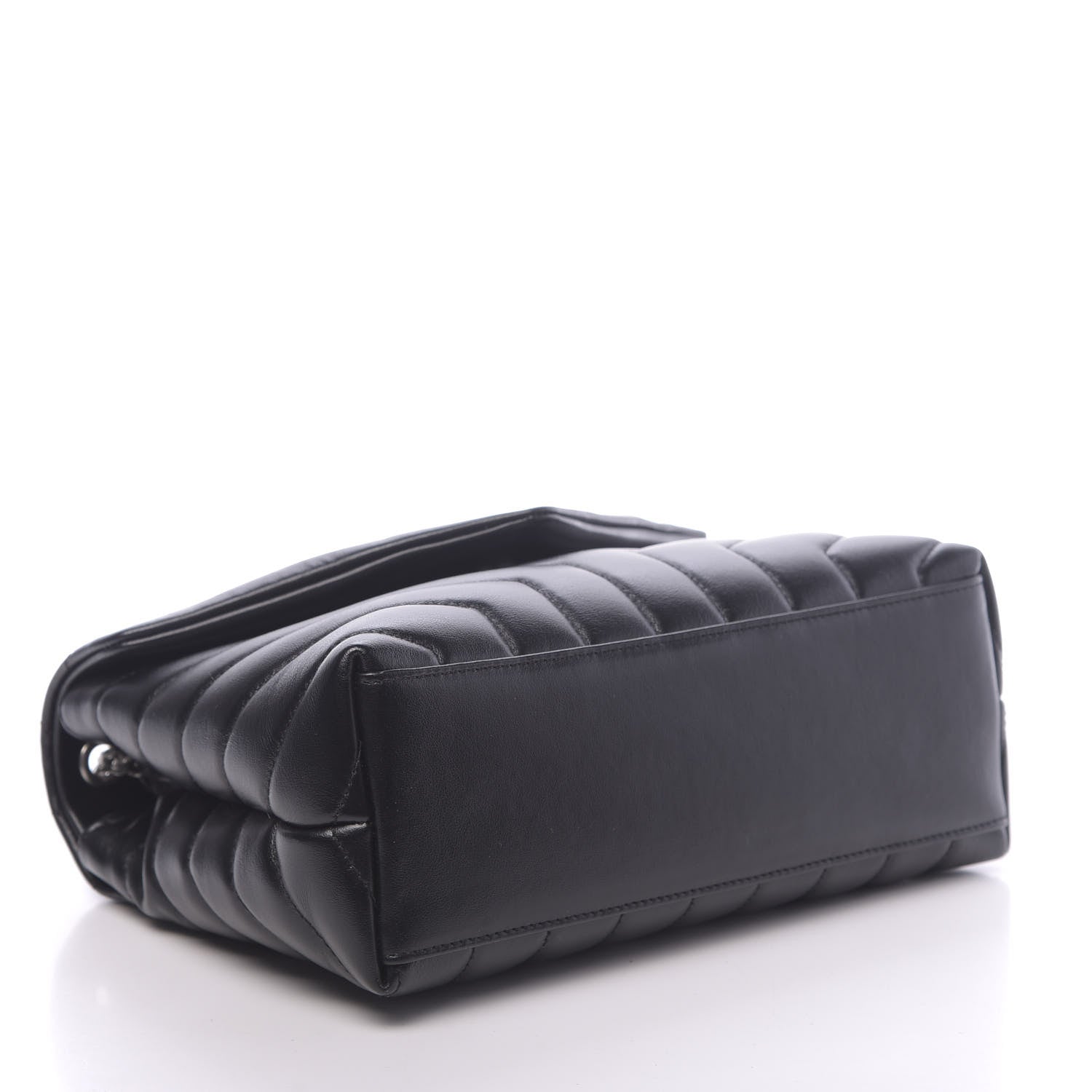 Saint Laurent Calfskin Y Quilted Monogram Small Loulou Chain Satchel Black 4 of 9