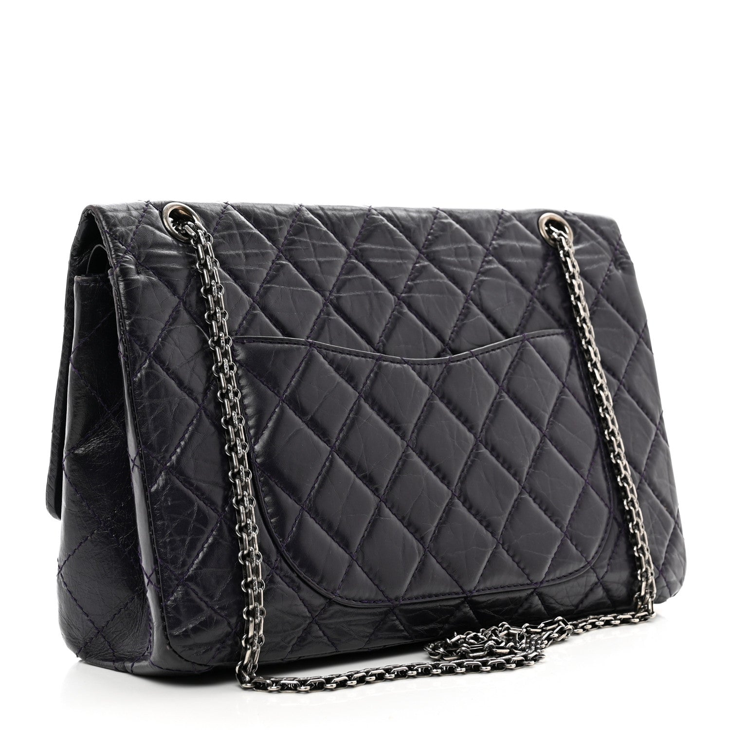 Chanel Aged Calfskin Quilted 2.55 Reissue 227 Flap Dark Purple 3 of 11