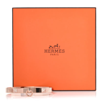 Hermes 18K Rose Gold Diamond PM Collier De Chien Bracelet SH 5 of 5